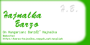 hajnalka barzo business card